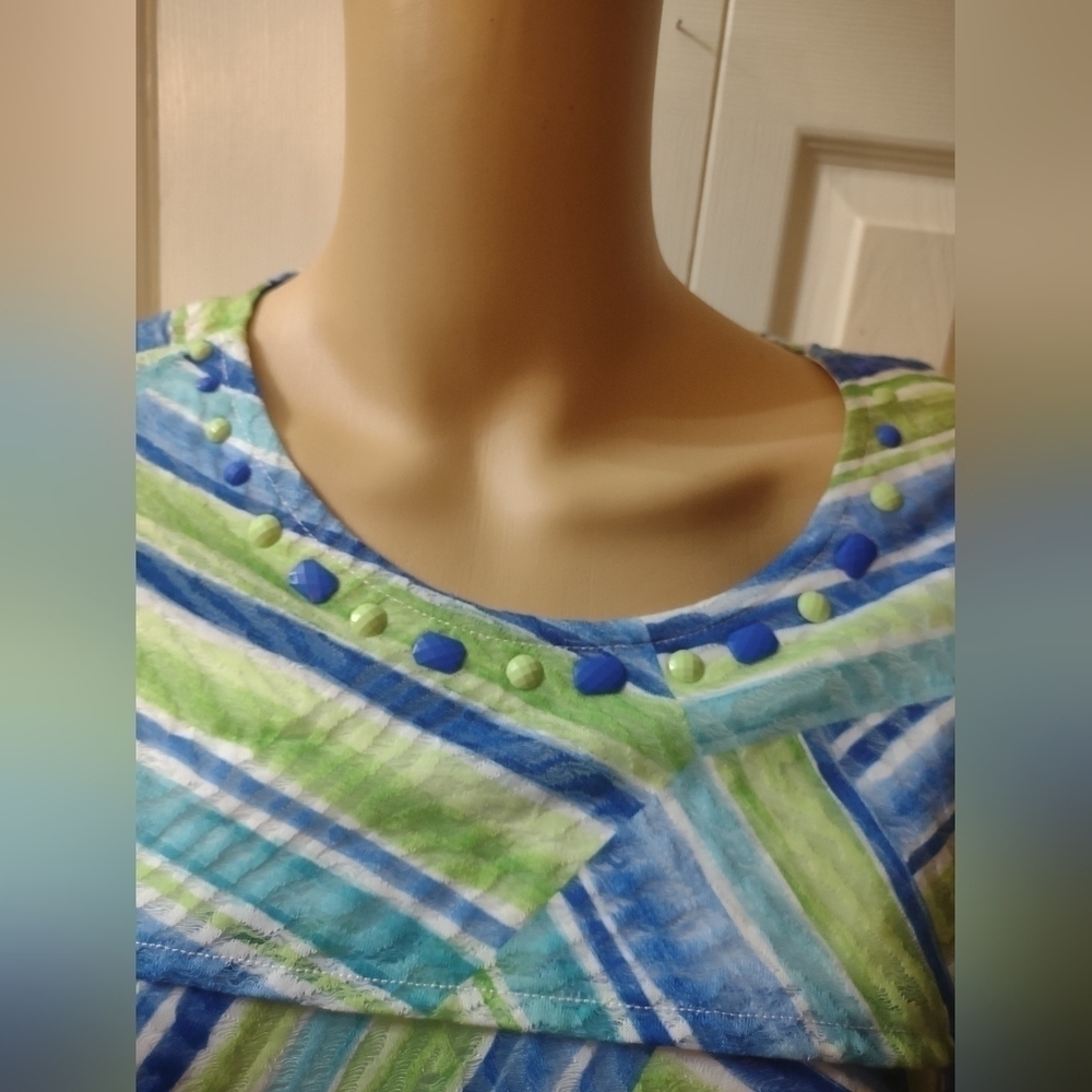 Alfred Dunner petite size pl shirt sleeve Woman blouse shirt top - Picture 3 of 4
